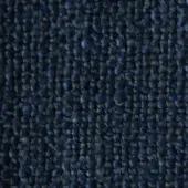 Navy blue woven fabric texture, dense looped pile with heathered gray-blue threads, matte finish, nubby surface, durable textile.